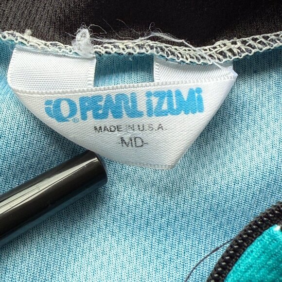 Pearl Izumi Cycling Jersey Mens Black/Teal Polyester Racing Fit Size Medium - Picture 5 of 7